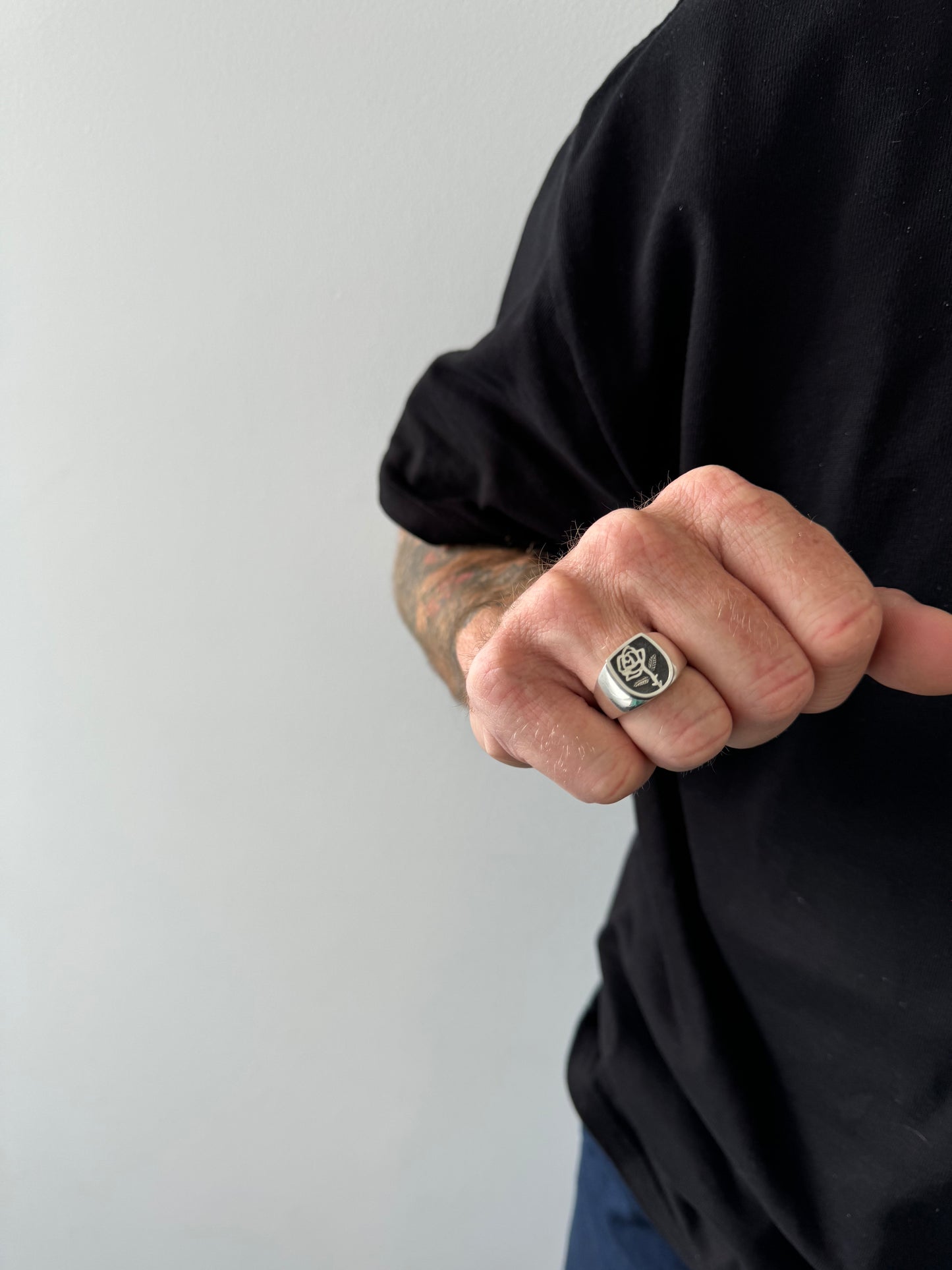 Mini Sacred Rose Signet Ring