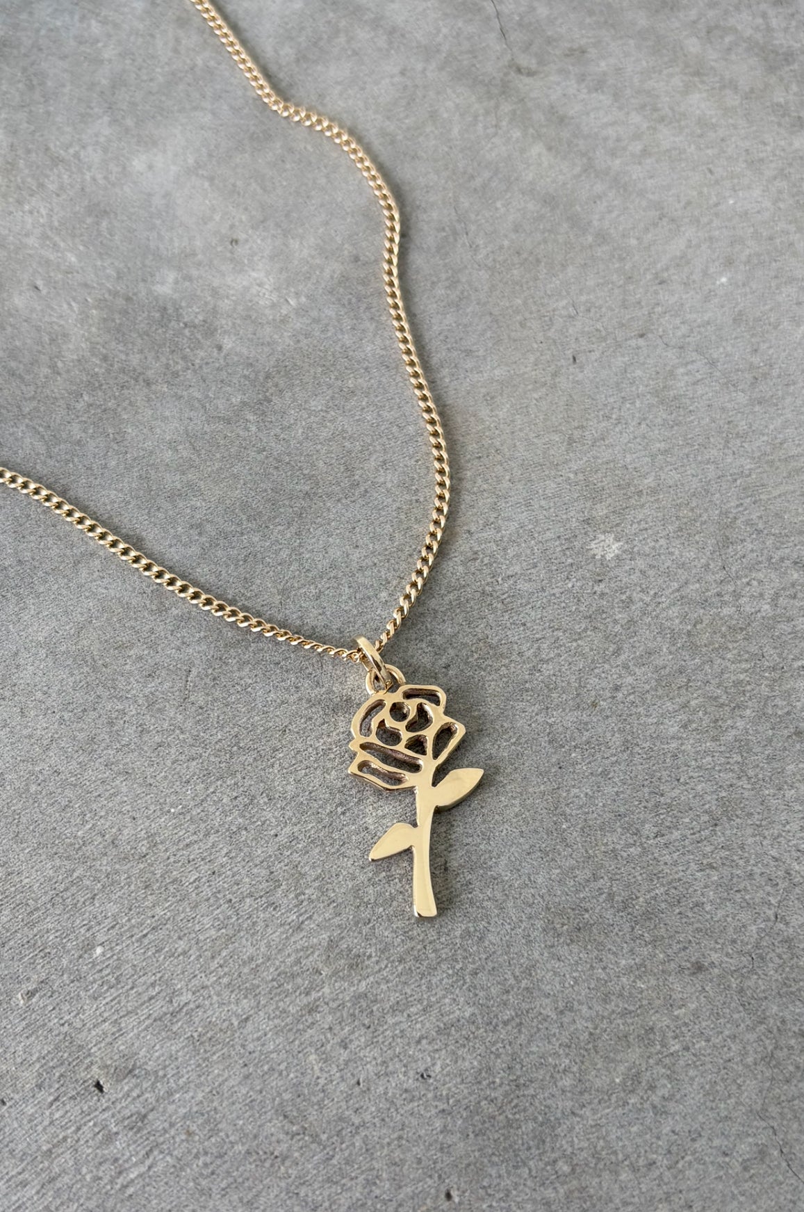 Gold Rose Necklace