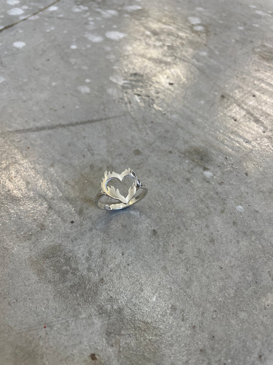 Flaming Heart Ring