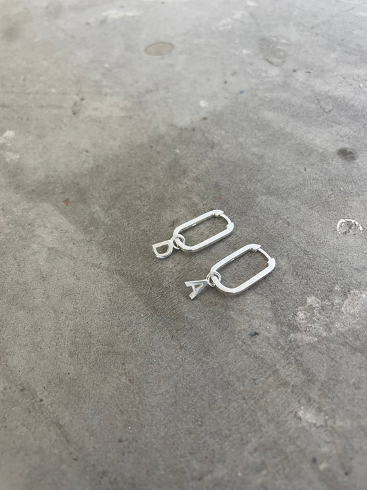 Paperclip Initial Earrings