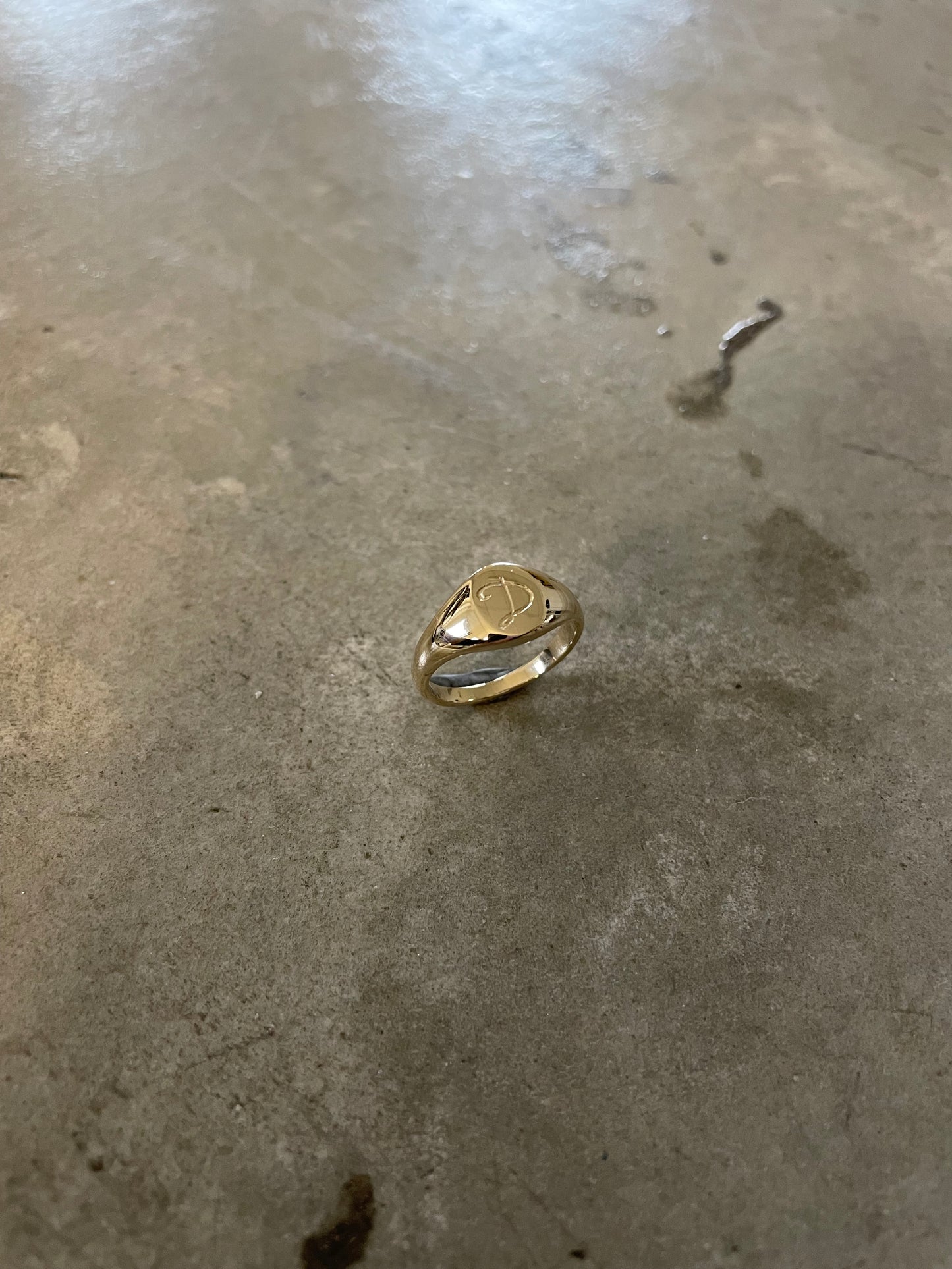 Gold Mini Flat Top Ring