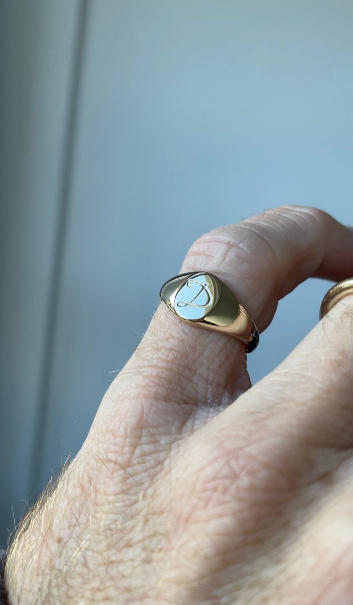 Gold Mini Flat Top Ring
