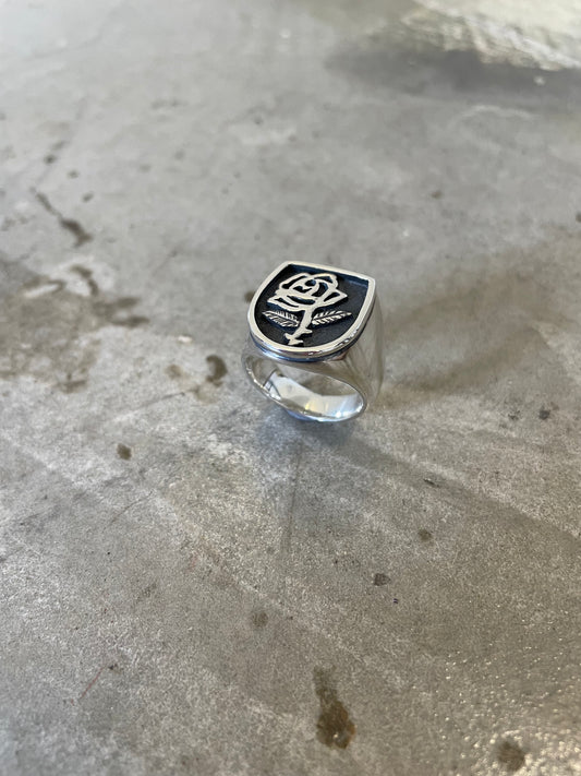 Sacred Rose Signet Ring