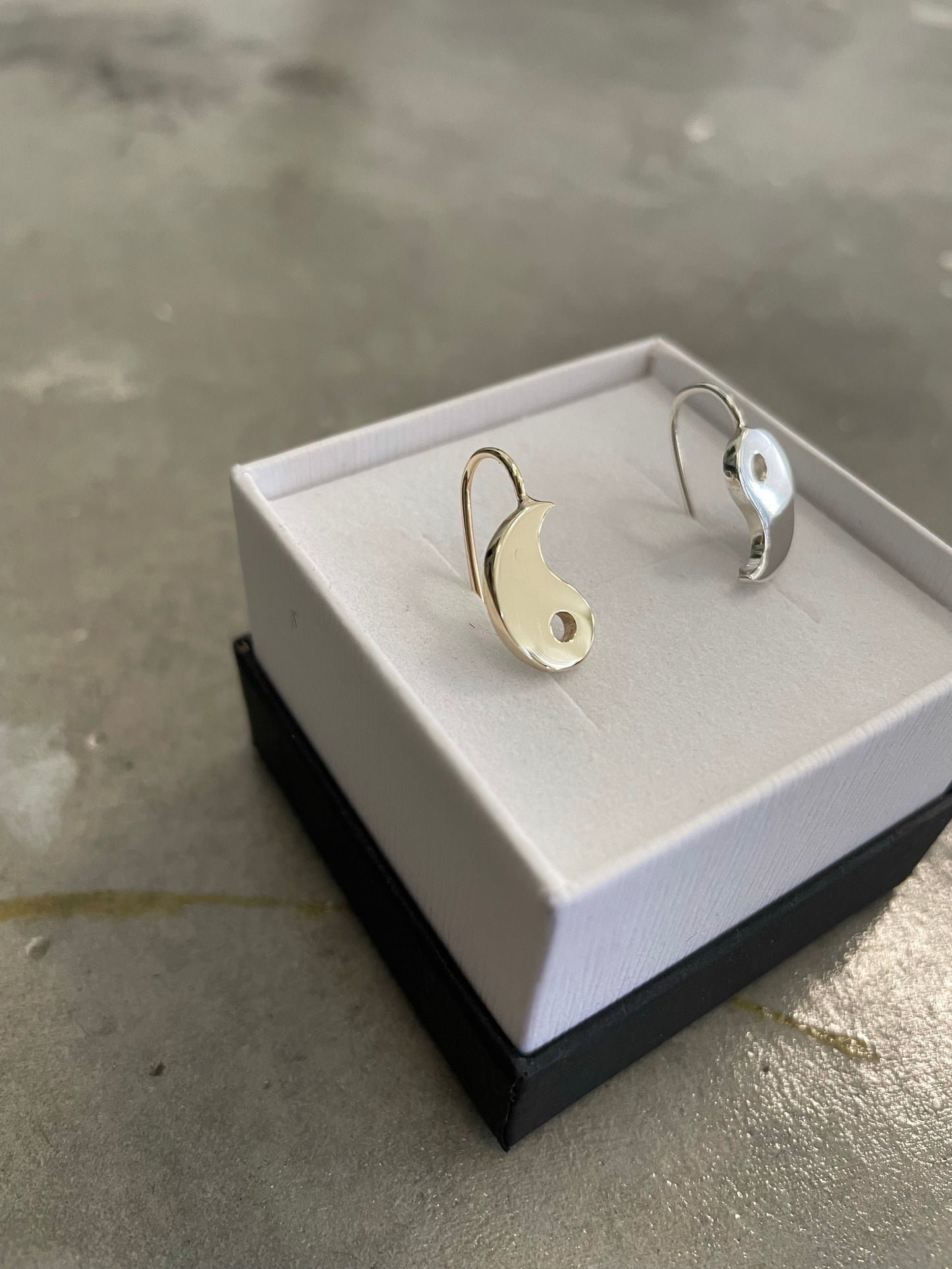 Yin Yang hook earrings