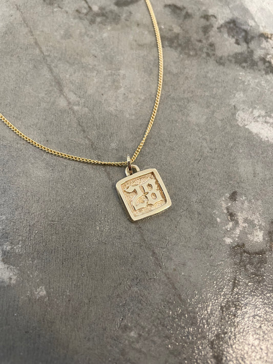 Gold Numeral Necklace