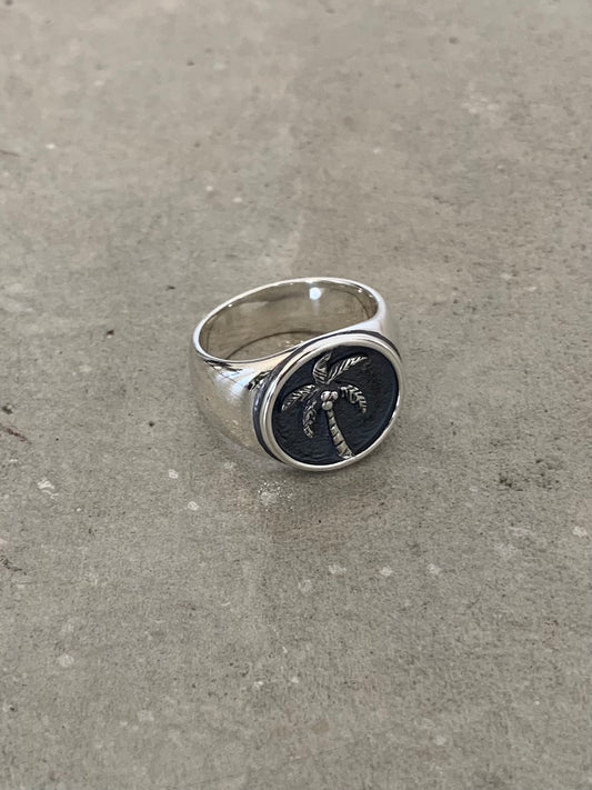 Palm Tree Signet Ring