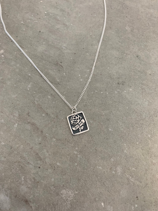 Rose Scroll Necklace