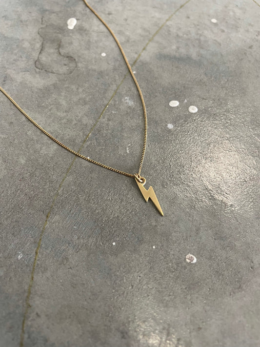 Gold Lightning Bolt Necklace