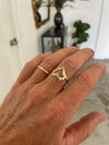 Gold Flaming Heart Ring