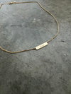 Gold Engraved Plate Necklace