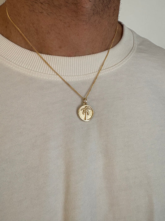 Gold Palm Tree Necklace