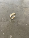 Gold Flat Top Band Ring