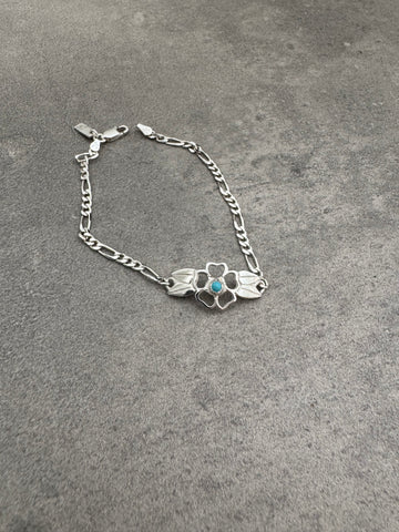 Ready to Ship - Turquoise Flower Bracelet
