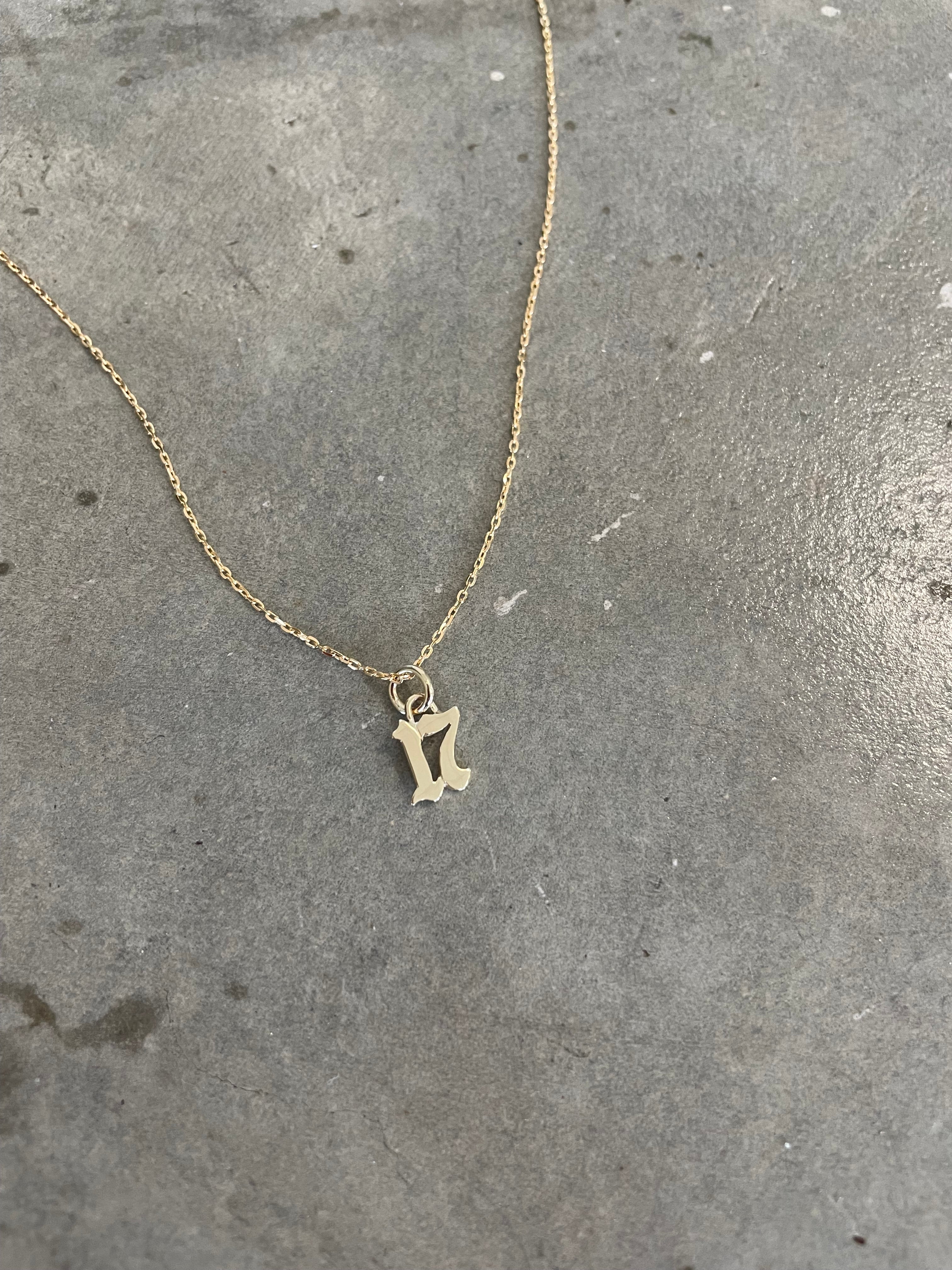 Old english initial best sale necklace australia
