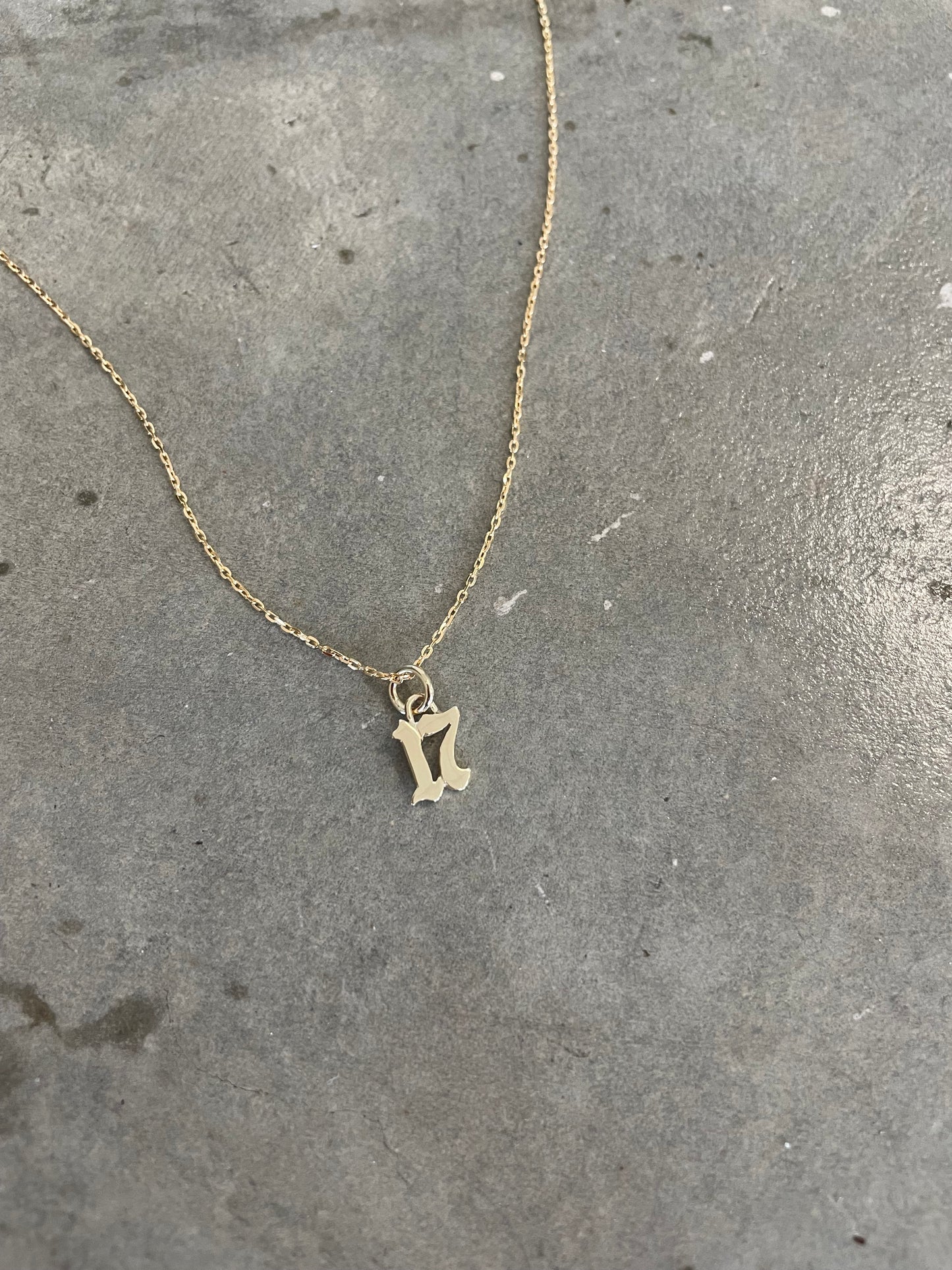 Gold Double Mini Number Necklace