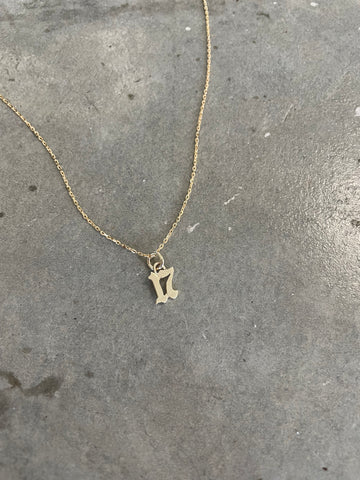 Gold Double Mini Number Necklace