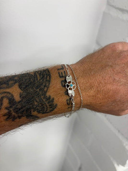Ready to Ship - Turquoise Flower Bracelet