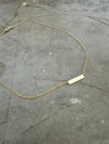 Gold Engraved Plate Necklace