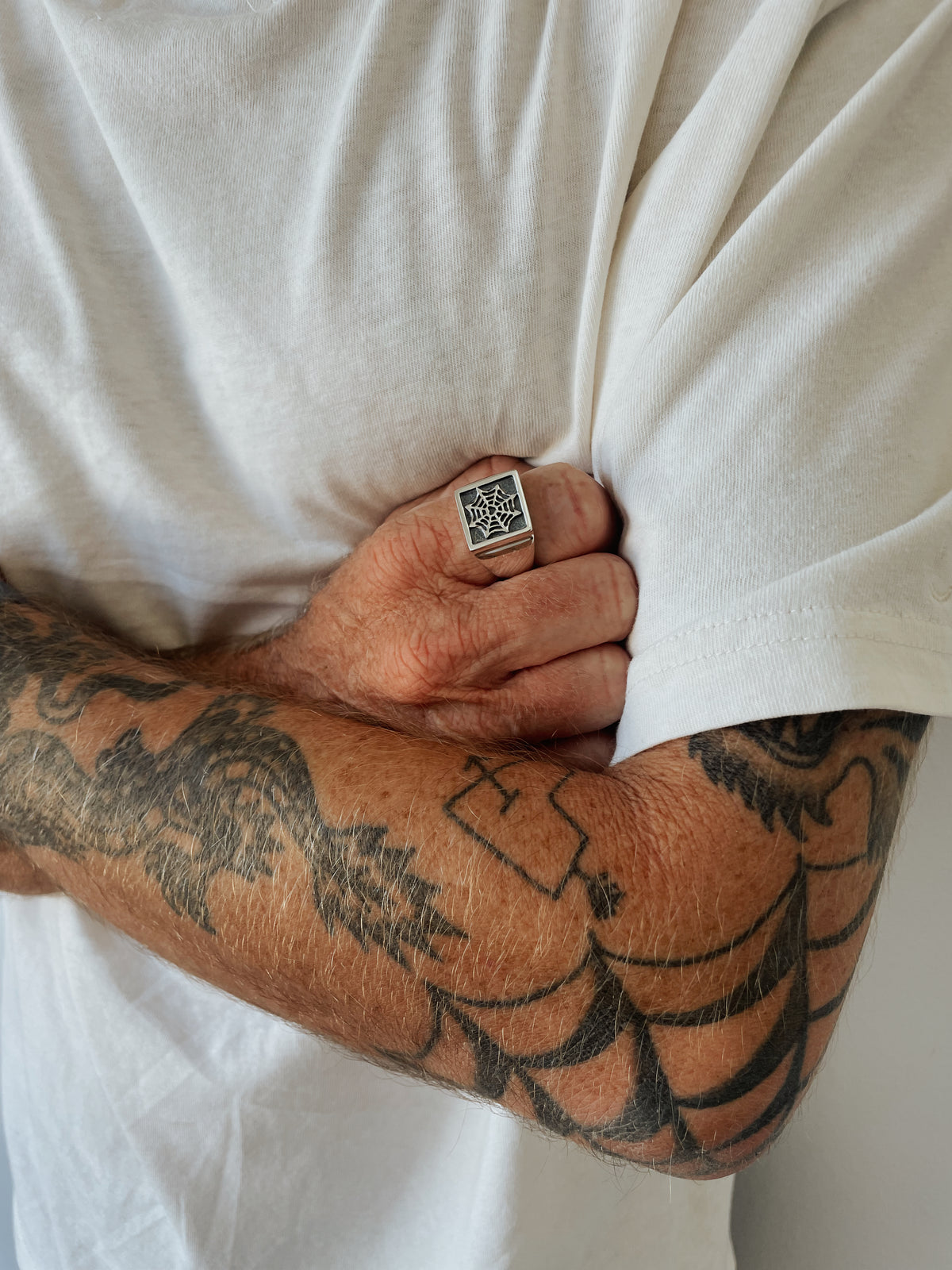Webbed Heart Webbed Heart Signet Ring – Cort Jewellery