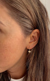 Gold Heart Hugger Hoops