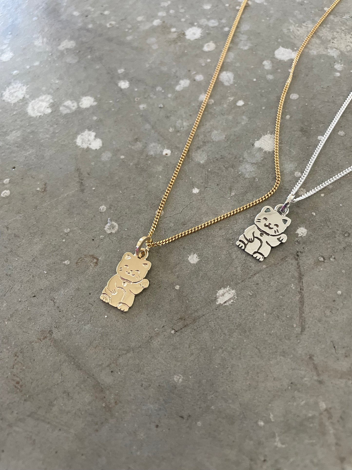 Gold Lucky Cat Necklace
