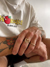 Gold Flaming Heart Ring