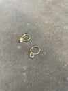 Gold Heart Hugger Hoops