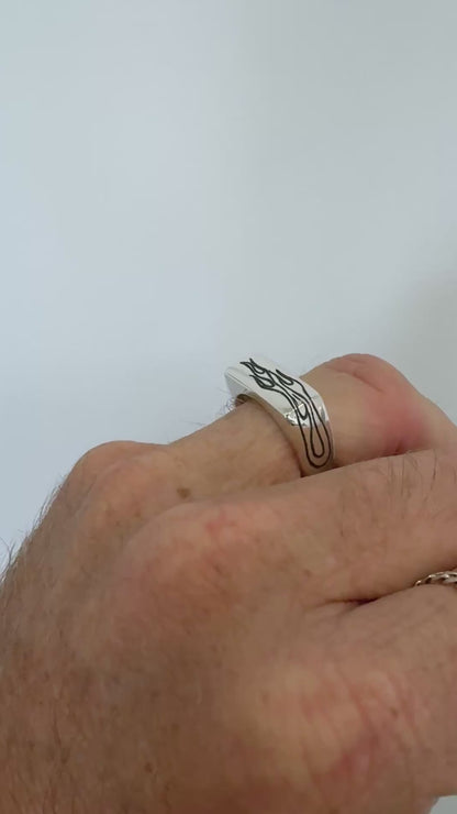 Flaming Band Ring