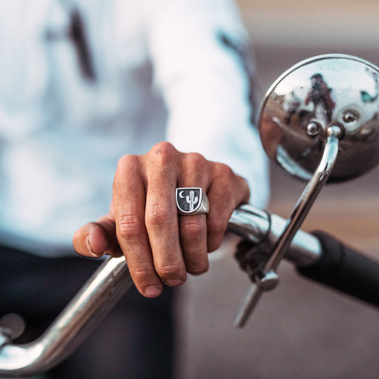Cactus "Nightfall" Signet Ring, photo by Tim Caraco