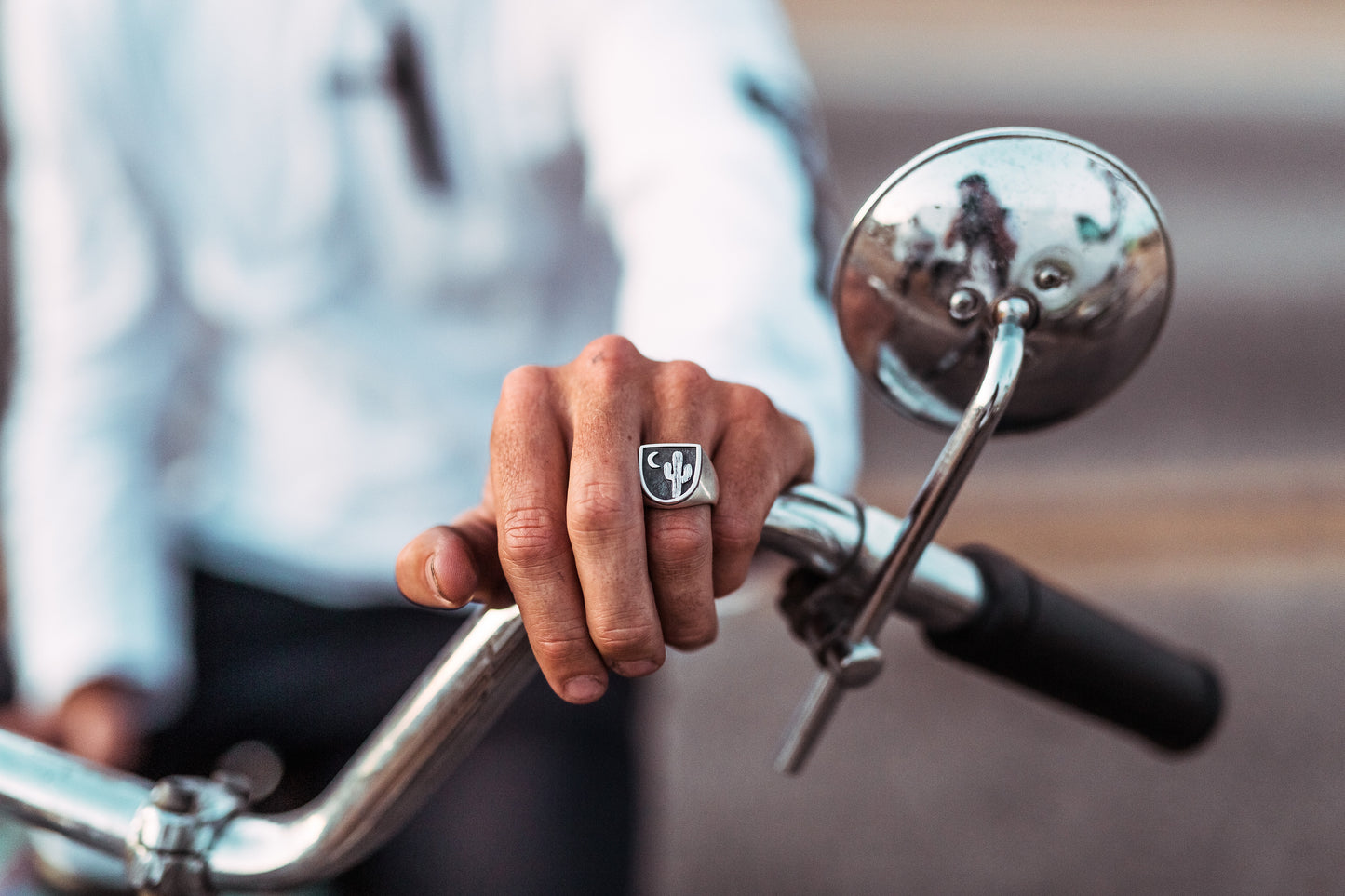 Cactus "Nightfall" Signet Ring, photo by Tim Caraco