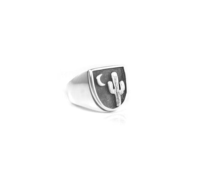 Cactus "Nightfall" Signet Ring