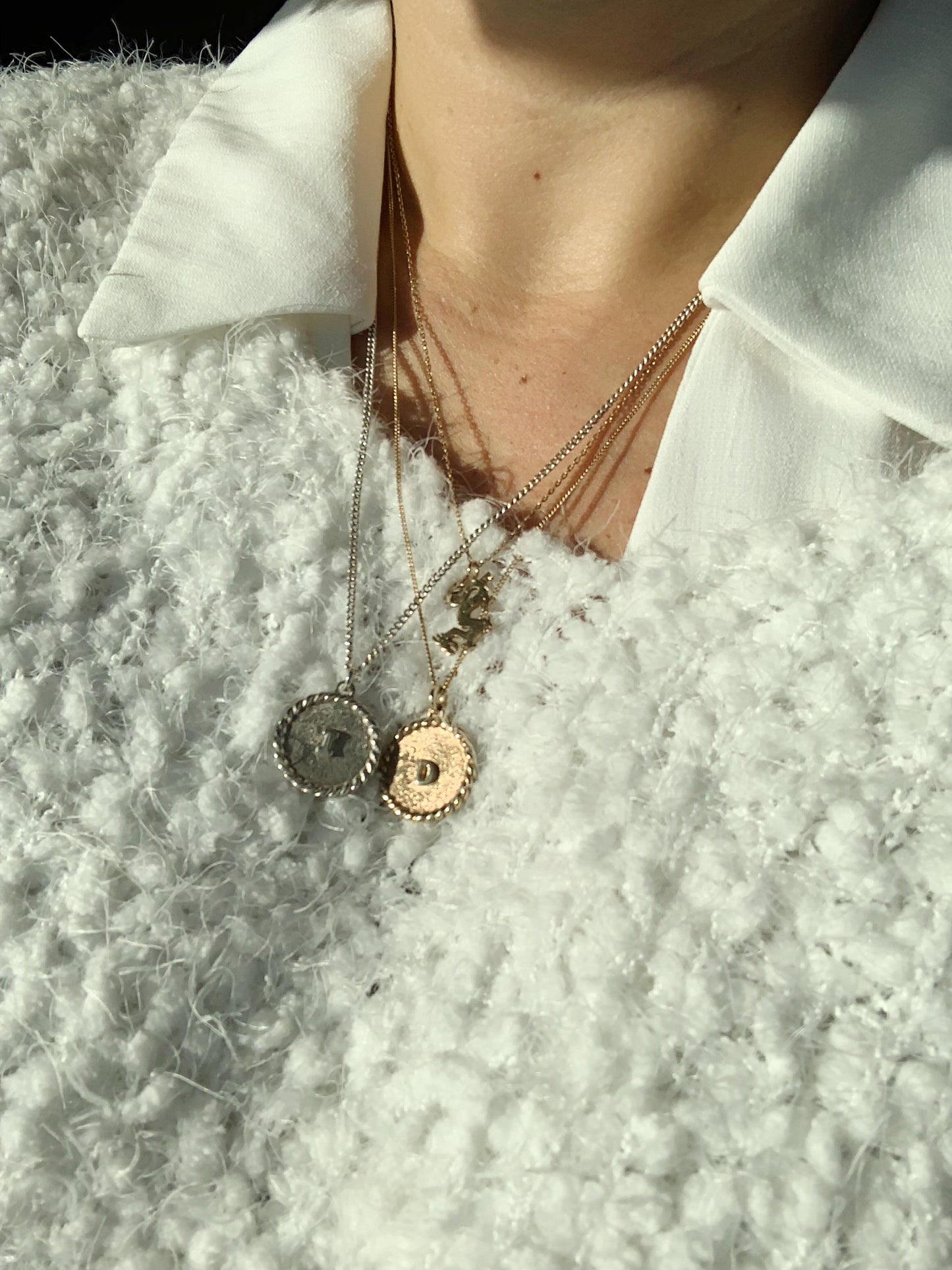 Gold Fortunes Initial Necklace