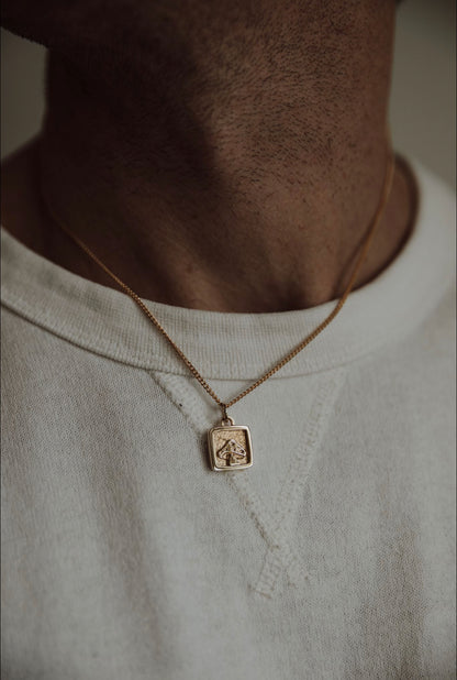 Gold Mushroom Necklace