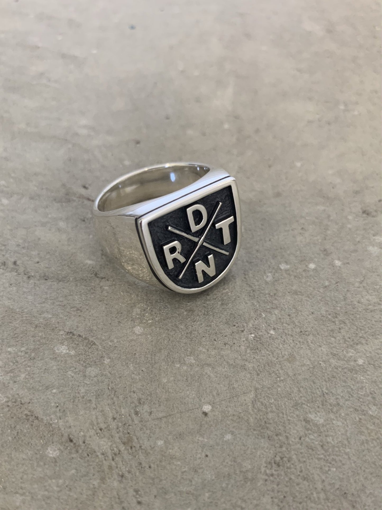 "X" Initial Signet Ring