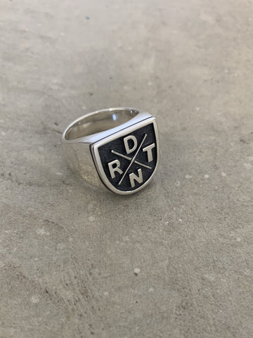 "X" Initial Signet Ring
