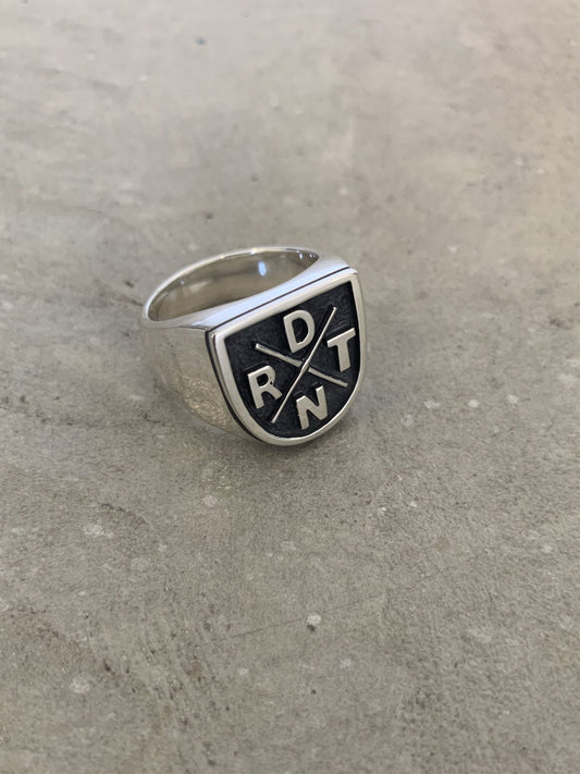 "X" Initial Signet Ring