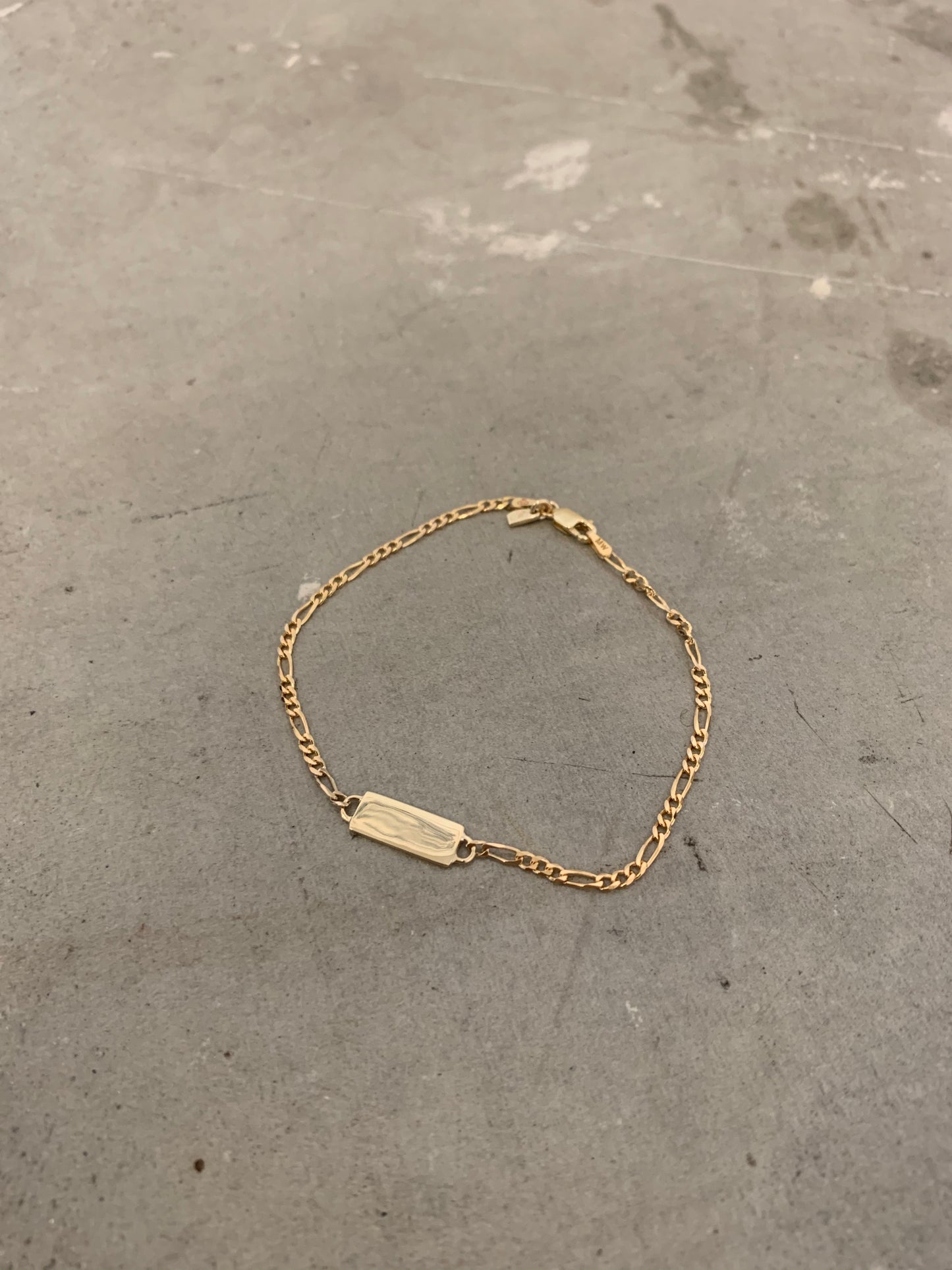 Gold ID bracelet