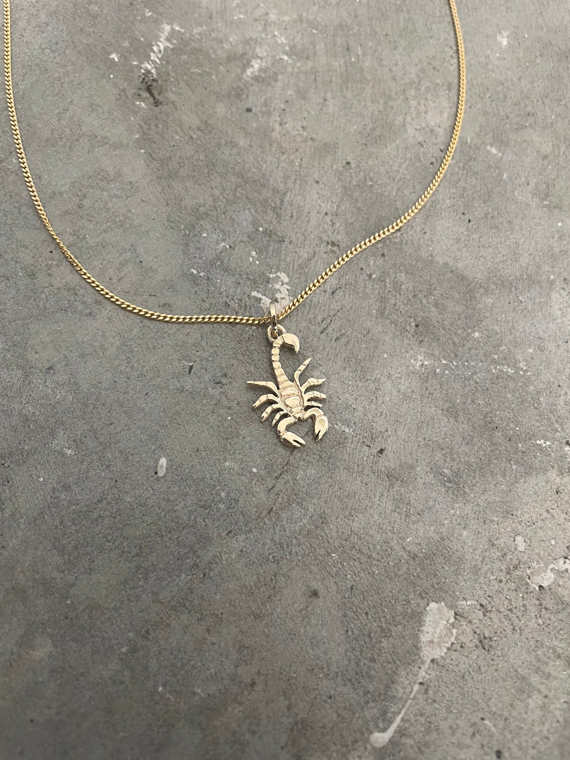 Real gold 2025 scorpion necklace