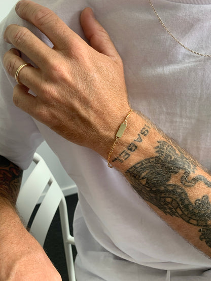 Gold ID bracelet