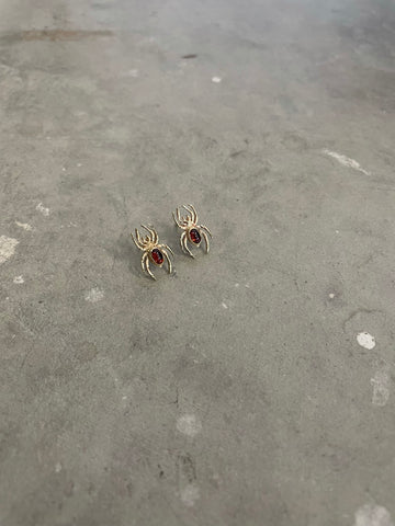 Gold Spider Earrings