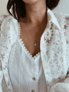 Gold Stamped Initial Necklace