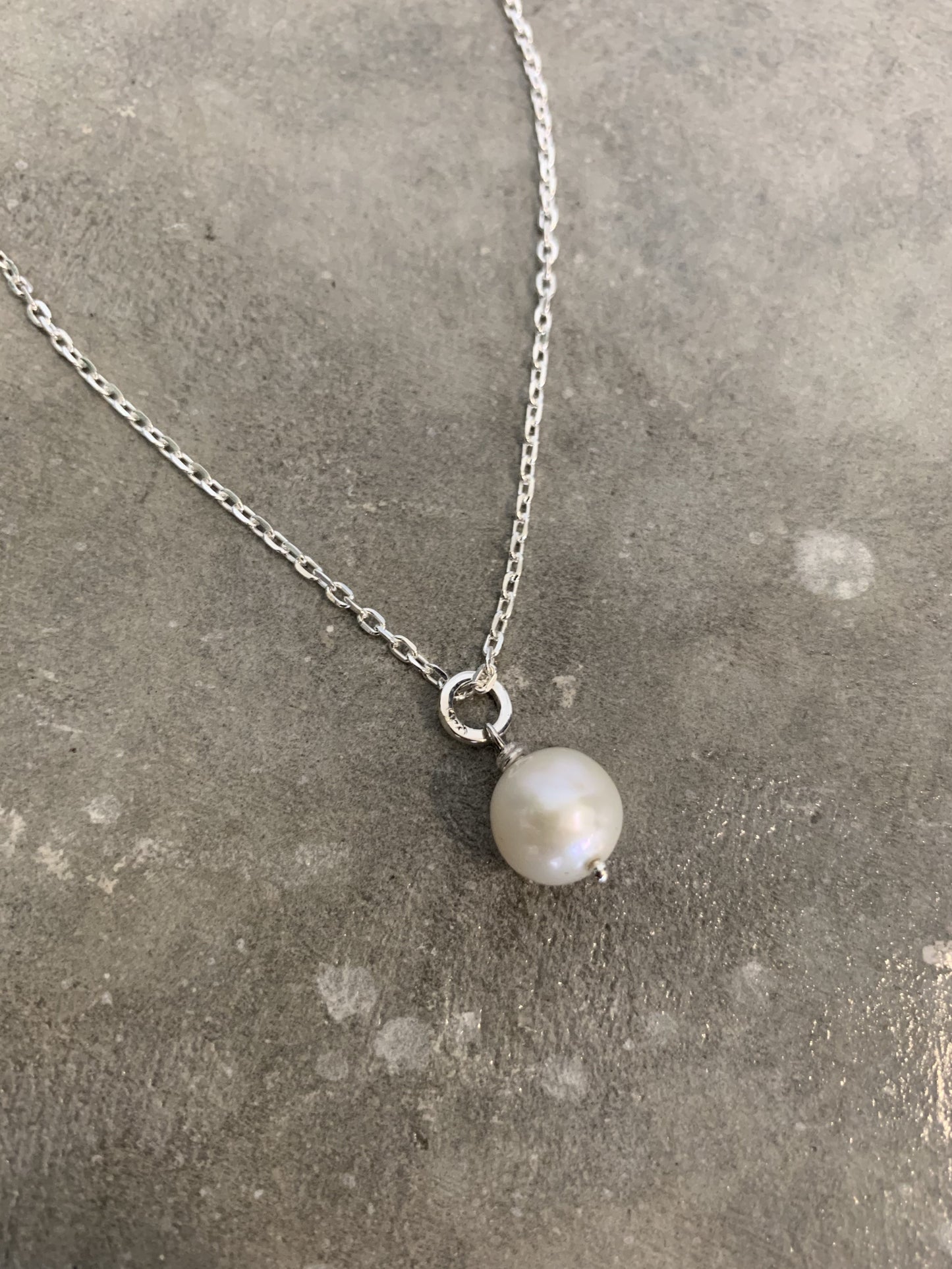 Ready to Ship - Silver and Pearl Necklace