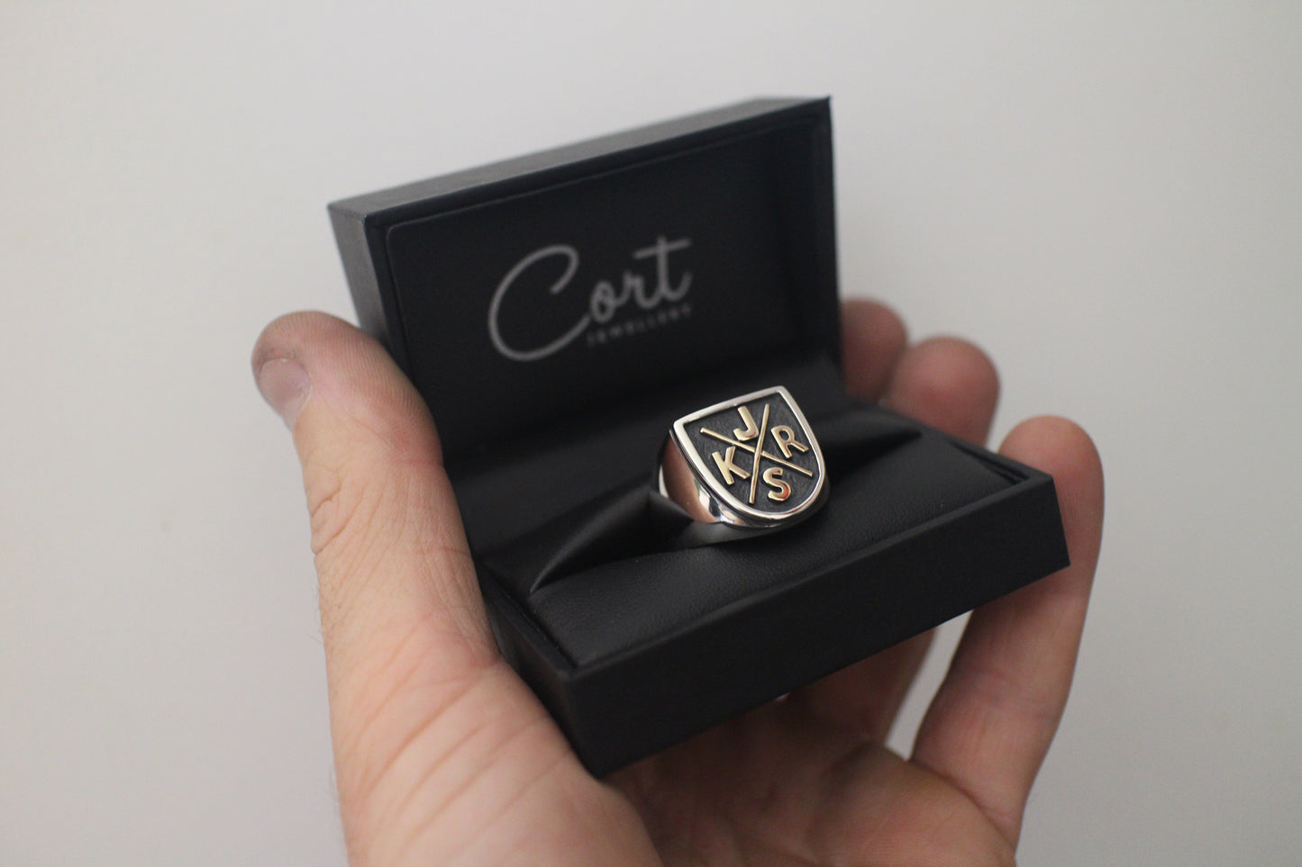 "X" Initial Signet Ring