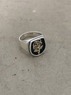 Two Tone Sacred Rose Signet Ring