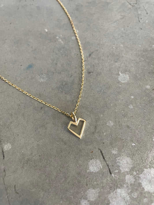 Gold Love Heart Necklace