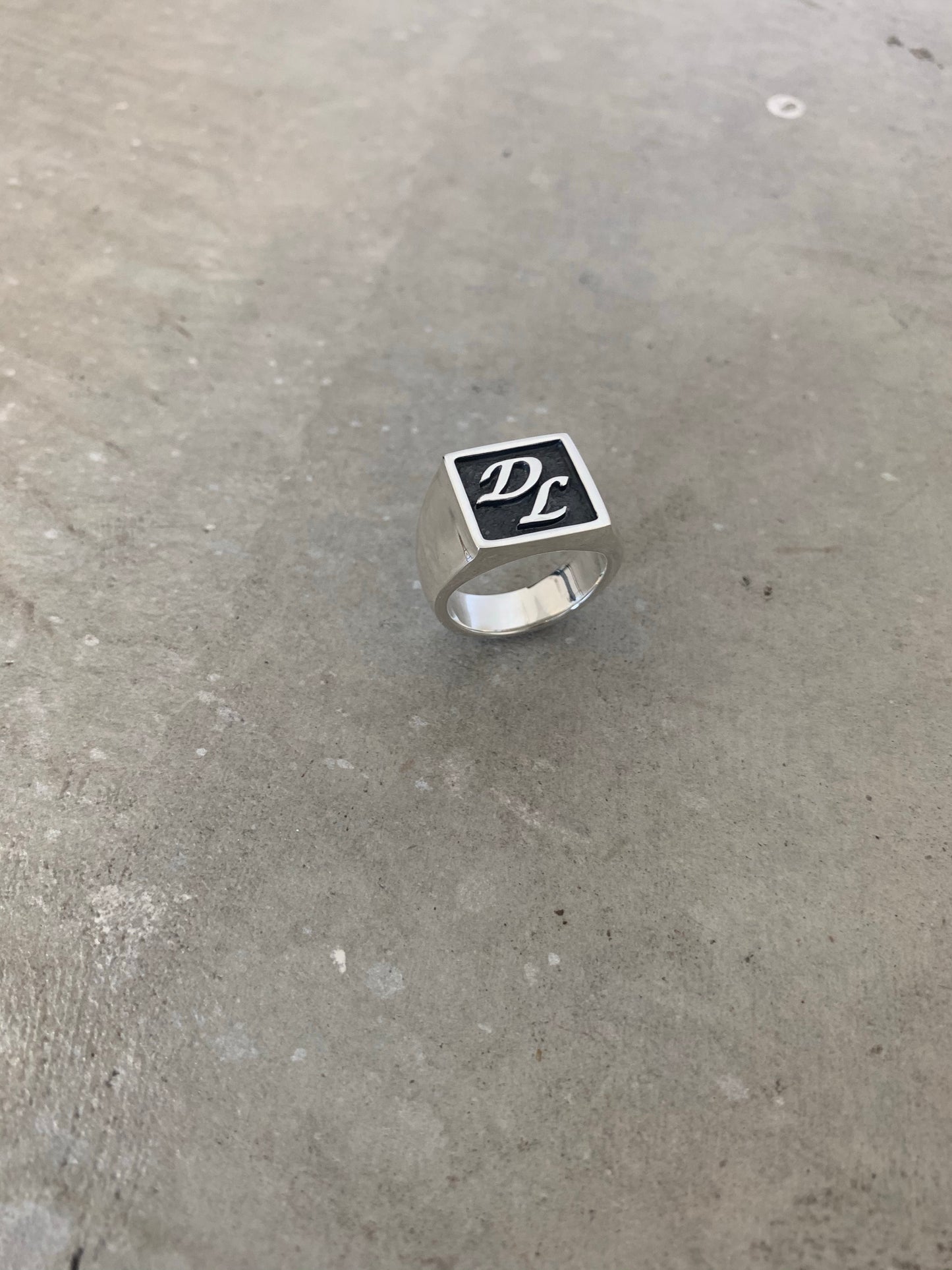 Double Initial Signet Ring