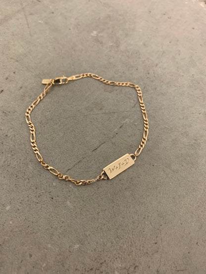 Gold ID bracelet