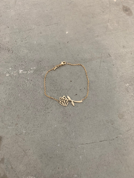 Gold Rose Bracelet