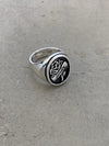 Sacred Rose Scroll Signet Ring