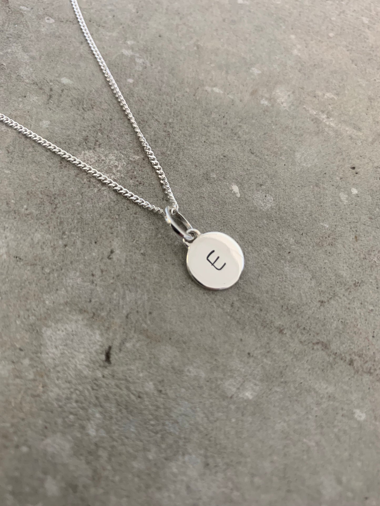 Stamped Initial Necklace